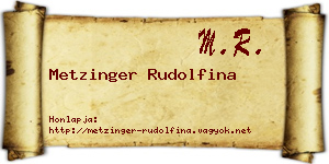 Metzinger Rudolfina névjegykártya